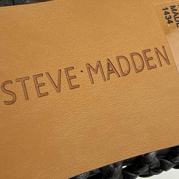 NEW Steve Madden Saxton Black Woven Pointed Toe Slip On Ballet Flats Shoes Sz 6 - Picture 7 of 8